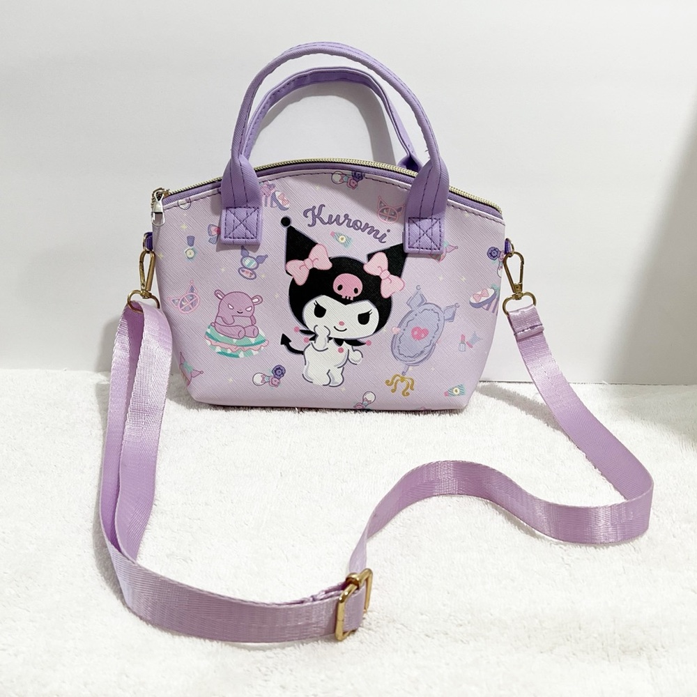 Sanrio Kuromi Lavender Little Girl Crossbody Purse Girlie Playtime Shopping